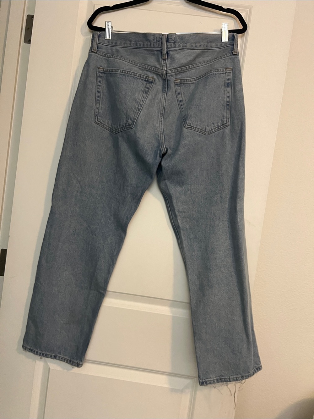 Agolde Faded Light Blue High-Rise Women's Jeans - Picture 3 of 4